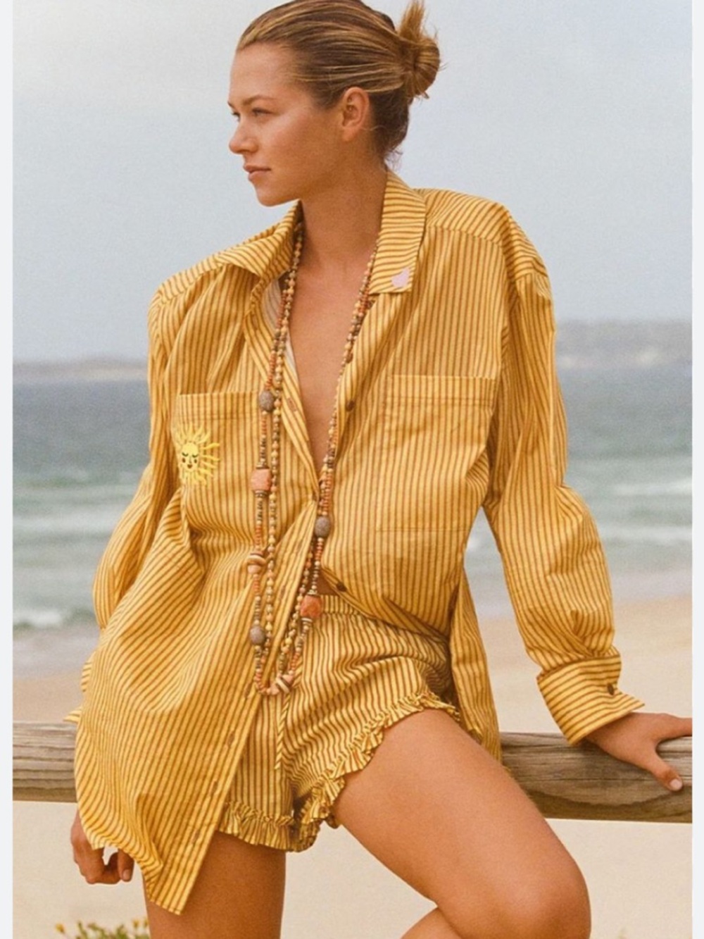 Spell Horizon Shirt-Sunshine -  Striped Button-Down Shirt